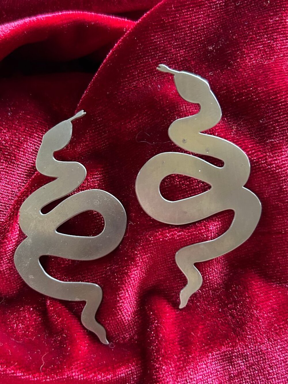 Silver Snake Drop Earrings - Women Jewelry Earrings